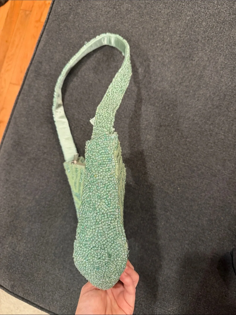 Made in India Beaded Mint Green Shoulder Bag